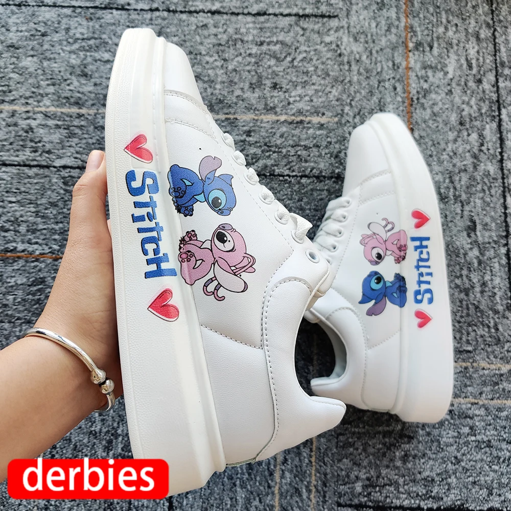 Disney Stitch Couple Sneakers Mens Womens Teenager Casual Shoes Canvas Running 3D Print Lightweight kateboarding Mickey Mouse