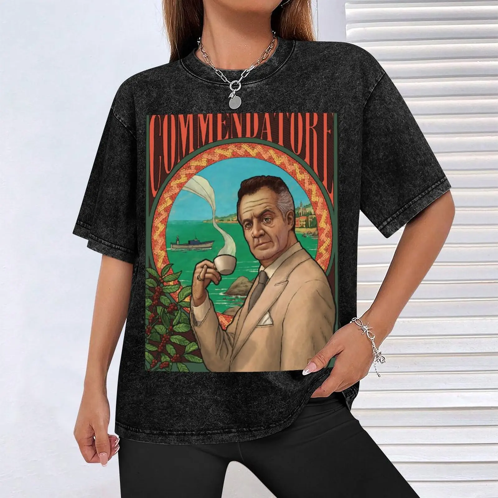 Commendatore - The футболка с изображением персонажей сериала Клан Сопрано коротким