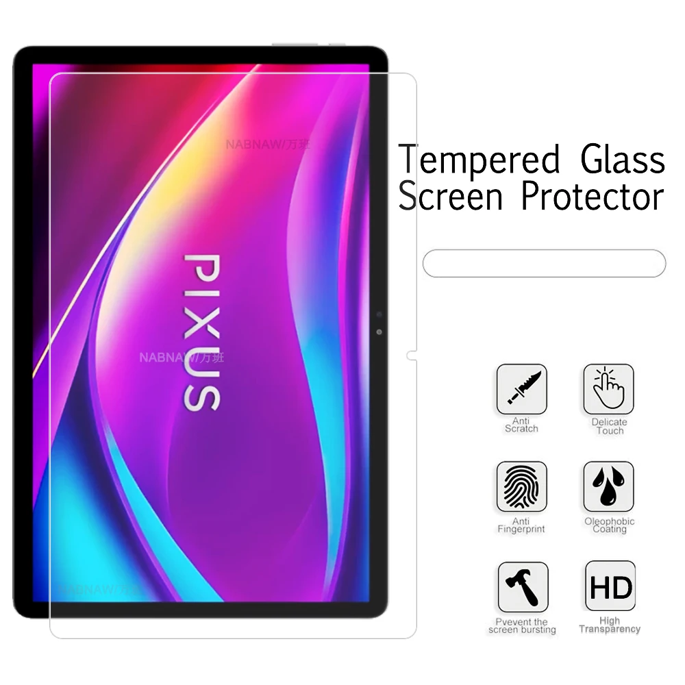 2 Pieces HD Scratch Proof Tempered Glass Screen Protector For Pixus Deon 10.95 Tablet Hard Protective Film