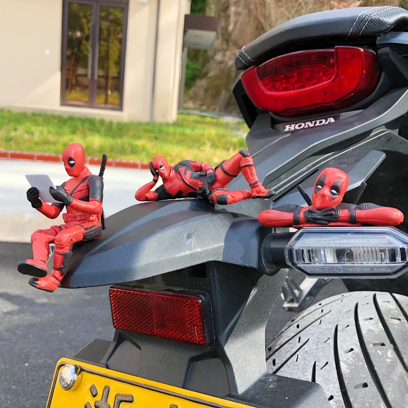 

Car Ornament Marvel X-Men Deadpool 2 Action Figure Sitting Lying Posture Model Anime Mini Doll PVC Figurine Children Toys GIFTs