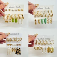 womens earrings womens luxury jewelry womens earring set geometry love butterfly pearl earrings korean fashion accessories