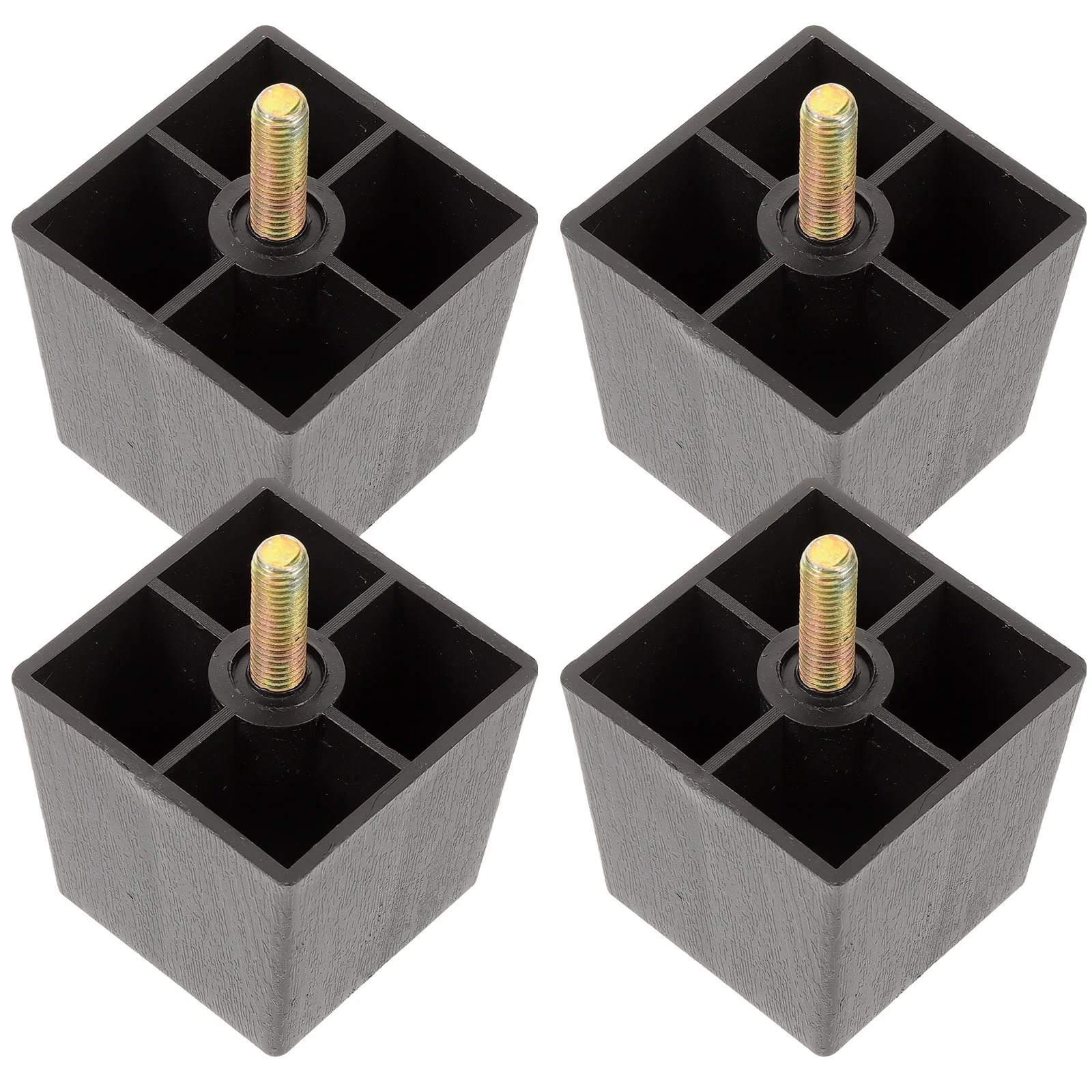 

4pcs Furniture Square Couch Legs Plastic Bed Risers Furniture Couch Feet Replacements
