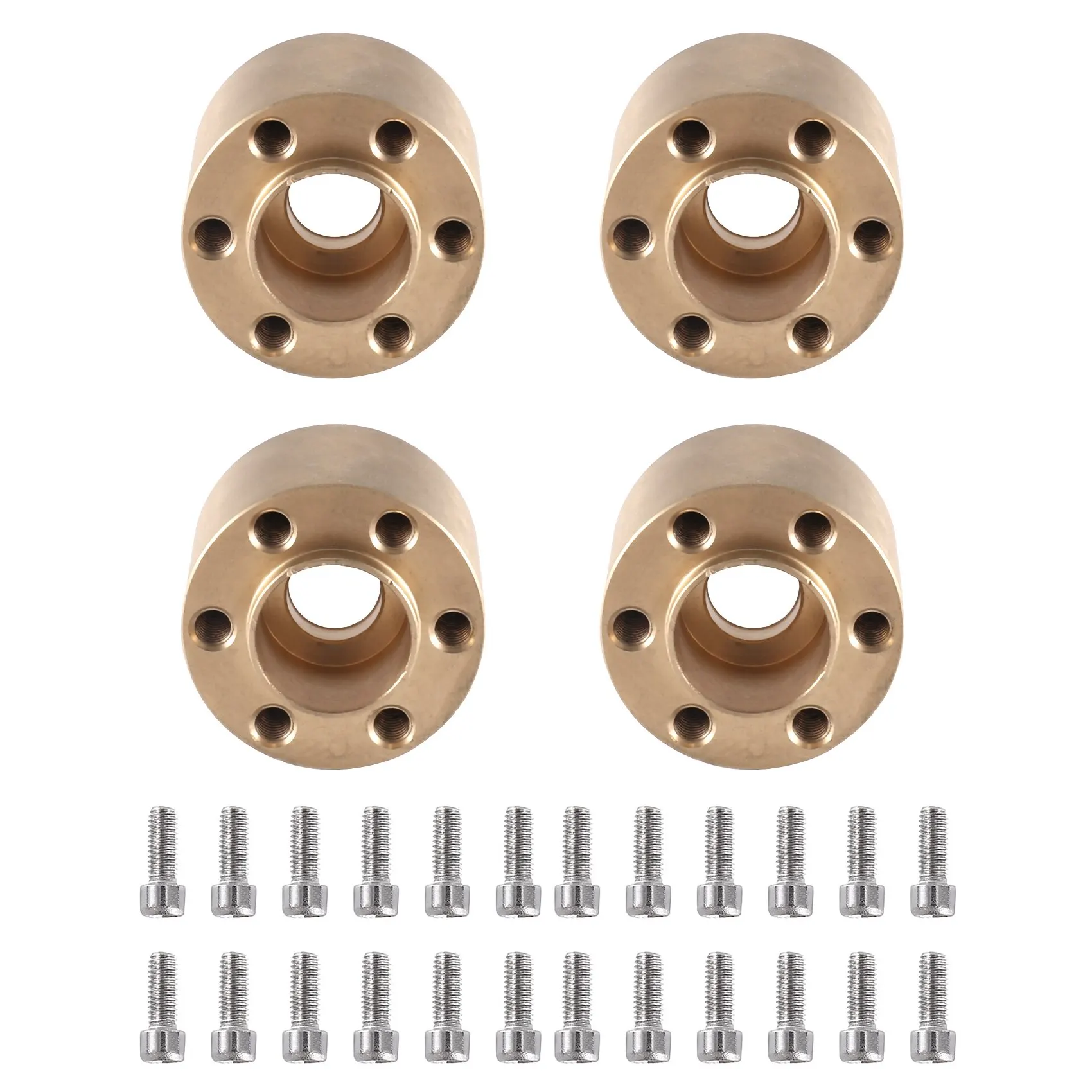 4 шт Латунь 12 мм Шестигранная Ступица колеса Расширенный адаптер для 1 9 2 обода 1/10