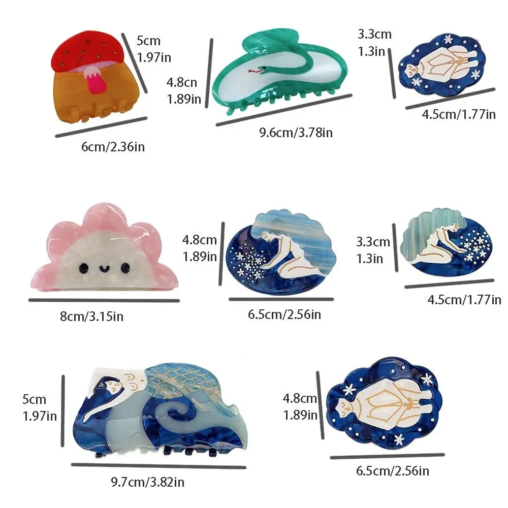 Индивидуальная звезда русалка цветок облако боковой зажим змея ацетат коготь