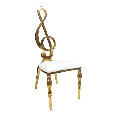 

Металлическое обеденное кресло 100%, креативное музыкальное железное обеденное кресло, золотой стул, металлическая мебель для гостиной, Модная Золотая и черная