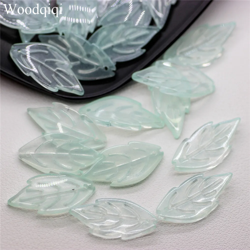 Lampwork Peony Leaf Petal 20pcs 12x26mm Gloss Glaze Glass With Hole Loose Beads Wholesale For Jewelry Making DIY Crafts Finding