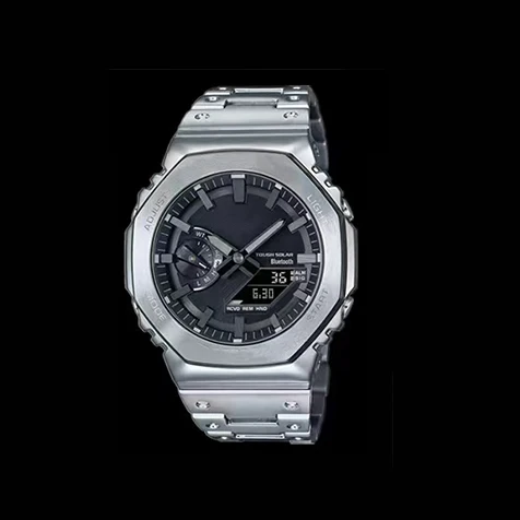 

High-quality Full function Work Metal GM 2100 Sport Quartz Digital Men's Watch GM alloy dial detachable assembled LED Waterproof