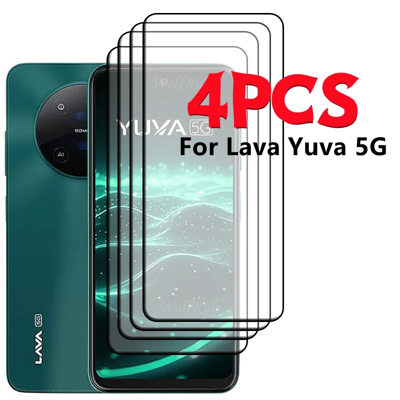 Стекло с полным покрытием для Lava Yuva 5G Glass Защитная пленка экрана 9H HD закаленное