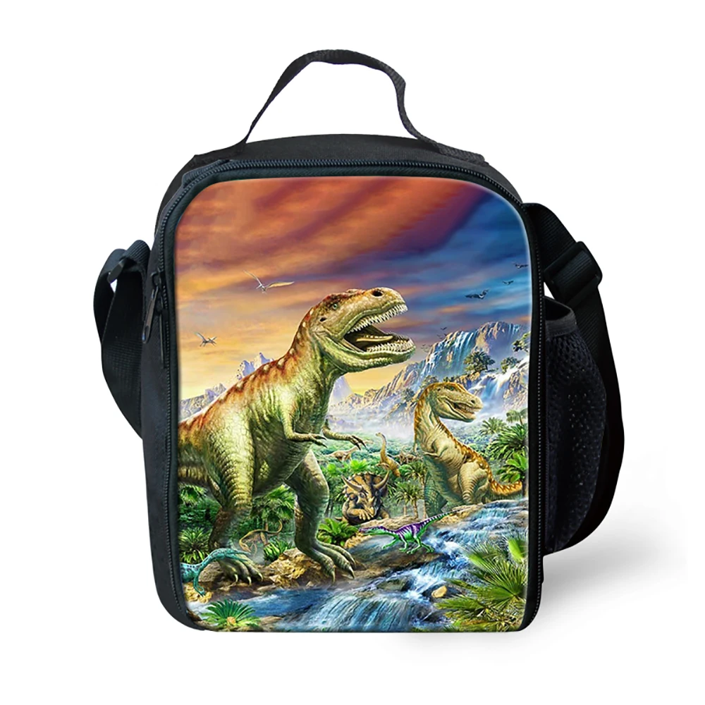 Advocator Dinosaur Pattern Students School Food Bag for Teenager Boys Lunch Bag Customized Picnic Thermal Bag Free Shipping
