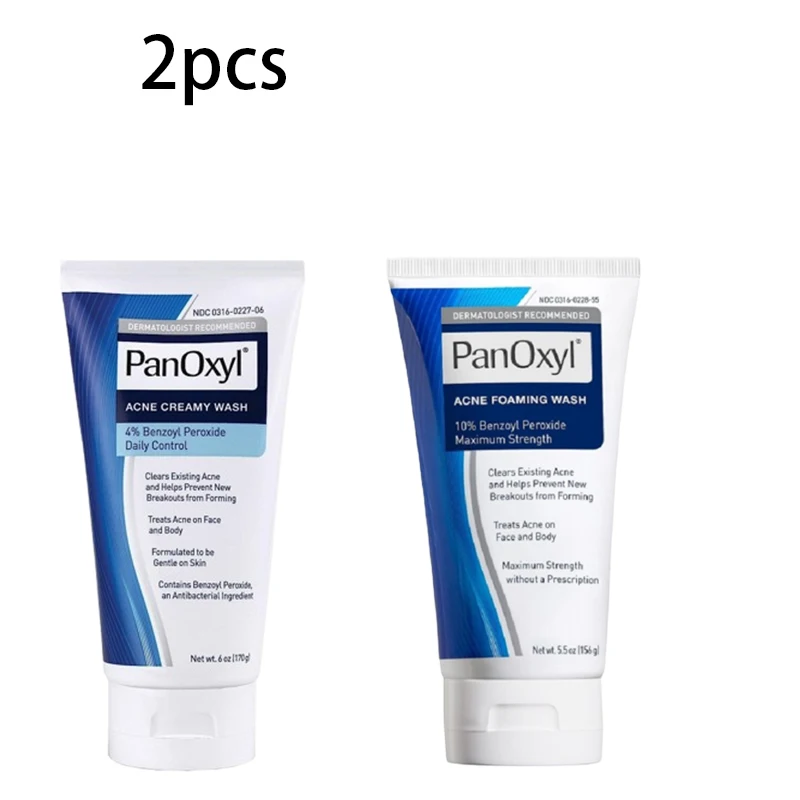 

2pcs PanOxyl Acne Facial Foaming Wash Benzoyl Peroxide 4/10% Maximum Strength Antimicrobial Cleanse Deep Skin Care