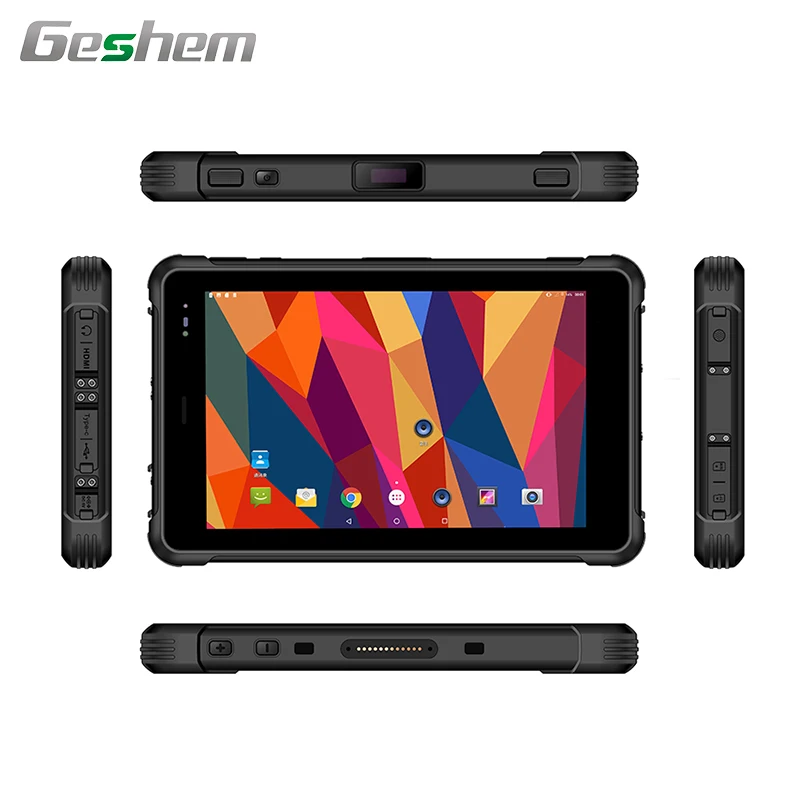 

8" Inch Android Industrial Rugged Tablet PC IP67 Waterproof Dustproof Shockproof 1000 Nits Nfc UHF Rfid 1D 2D Barcode Scanner