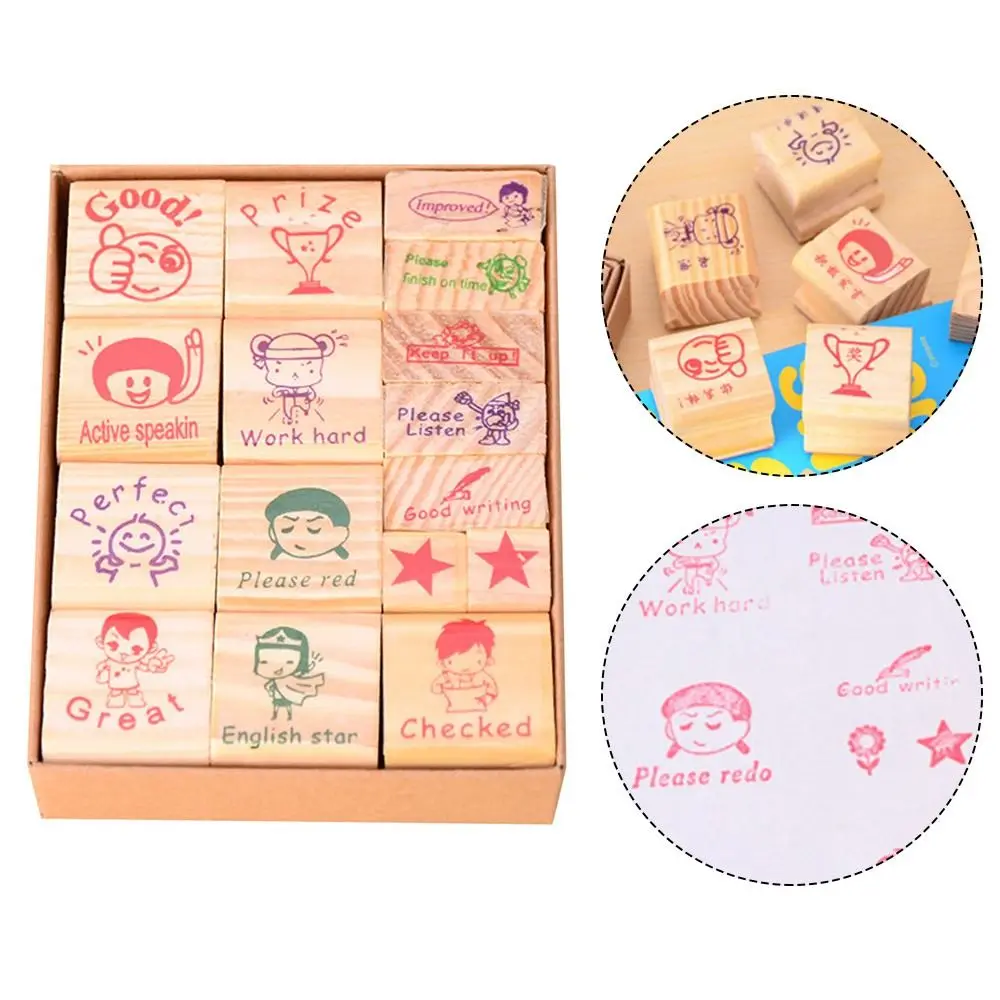 

DIY Albums Kindergarten English Version Very Good Praise Phrase Encourage Stamp Reward Kids Teachers Marking Seal