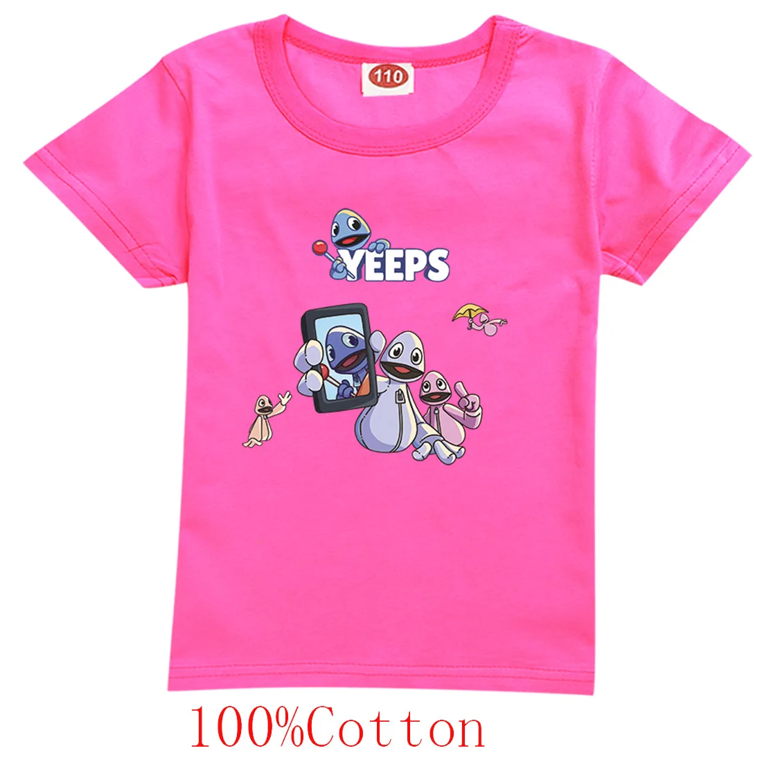 Фото Футболка New Yeeps: Hide and Seek, детская популярная игровая одежда, летняя забавная футболка с круглым вырезом и короткими рукавами для маленьких девочек, футболки с графикой №4