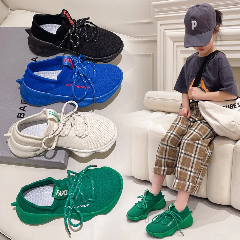 

Girl's Fashion Sneakers Trend Breathable Running Shoes Boys Casual Shoes Mesh Big Kids Sports Shoes New Outdoor Jogging Shoes