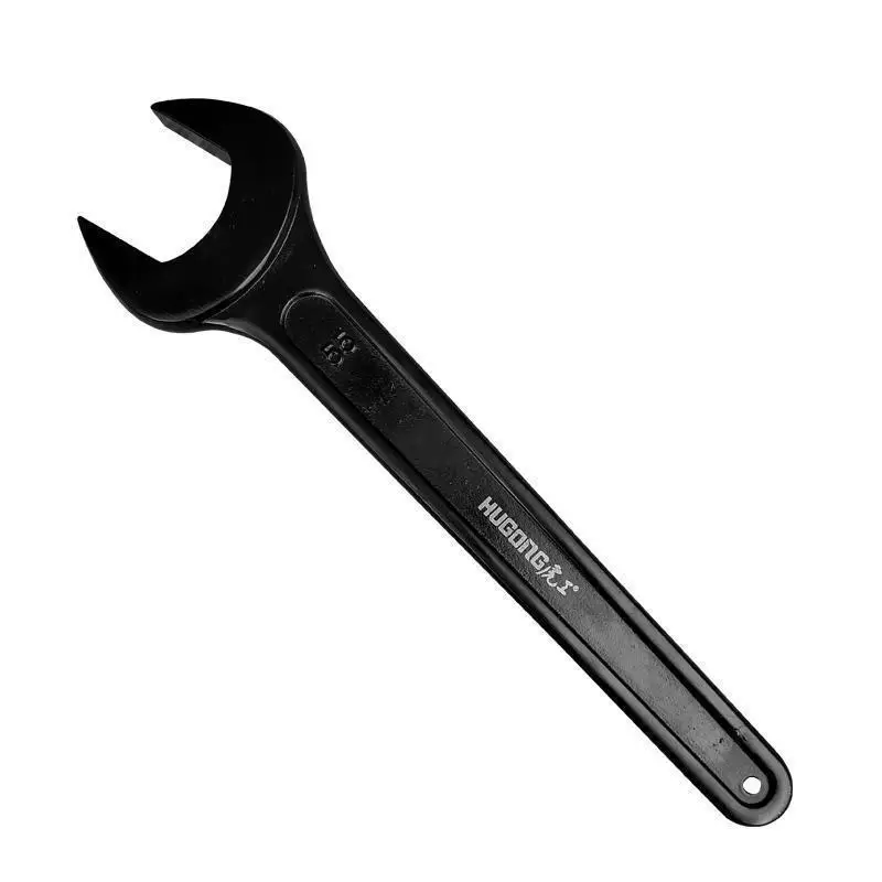 

Heavy single head open-end solid wrench black dead end long handle fork wrench 60mm