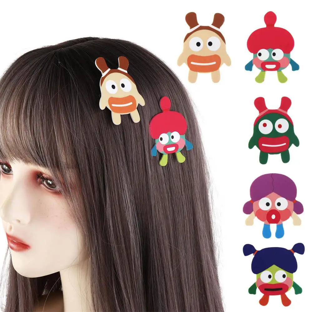 

Big Eyes Ugly Doll Hair Clips Korean Style Hair Side Clips Cartoon Hairpin Headwear Sausage Mouth Funny Duckbill Clip Party