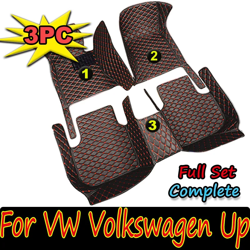

Автомобильный напольный коврик для VW Volkswagen Up 2012 ~ 2019, водонепроницаемый автомобильный коврик, автомобильные коврики, аксессуары для автомобиля