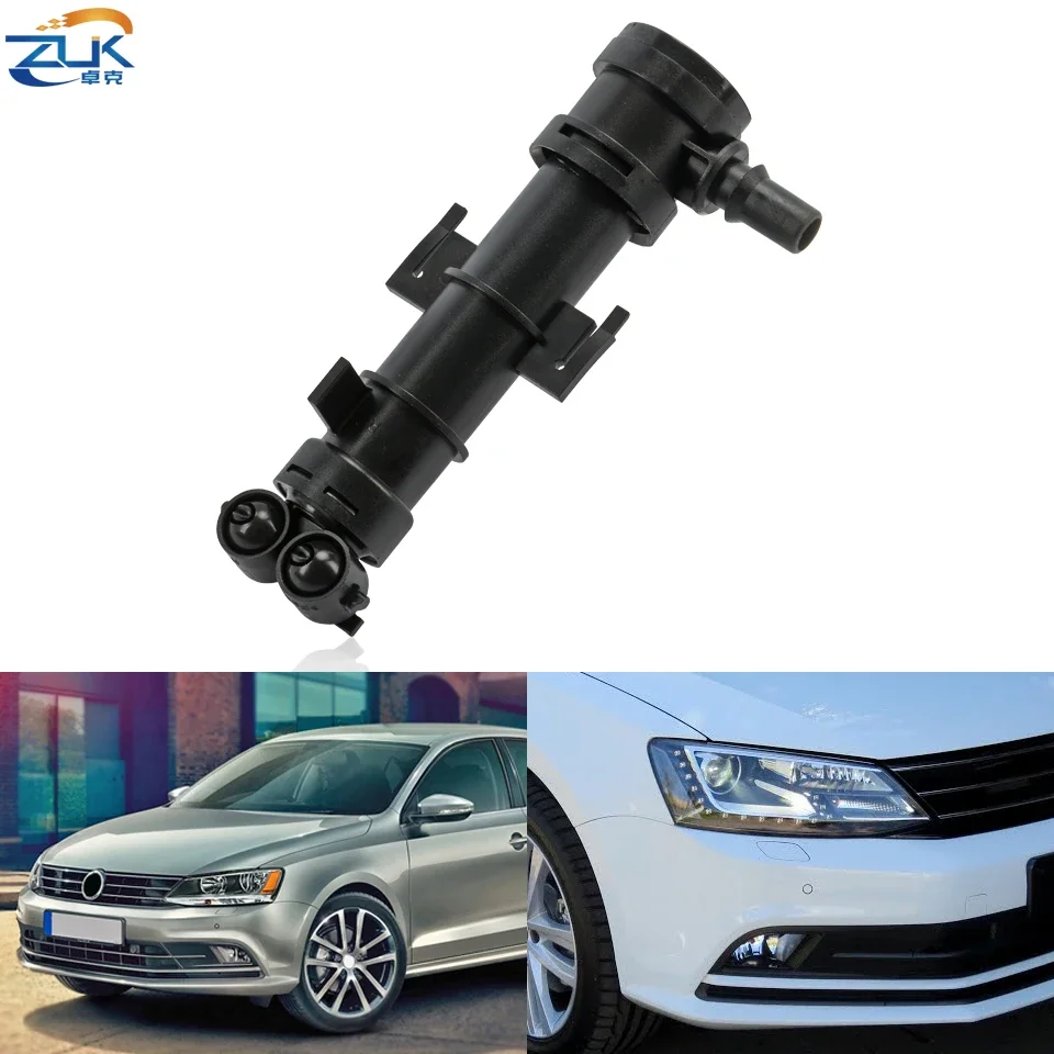 

ZUK передний бампер, насадка для омывателя фар для VW JETTA 2015 2016 2017 2018 MK6, насадка для фар, распылитель воды, струйный насос
