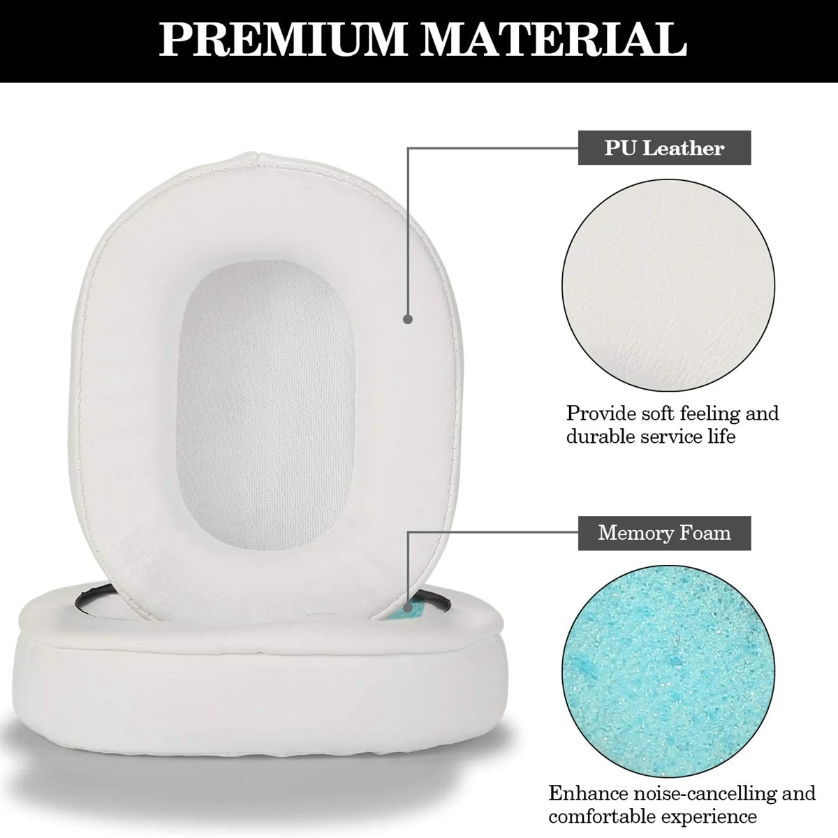 Амбушюры из пены с эффектом памяти Сменные амбушюры для ATH M50X подходит Audio Technica M40X