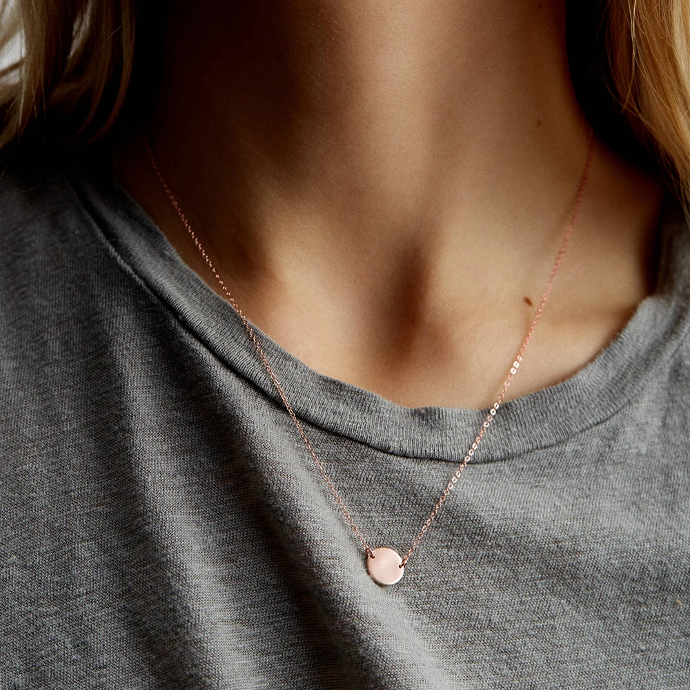 

Ожерелье женское из нержавеющей стали с круглым покрытием, 9 Х9 мм