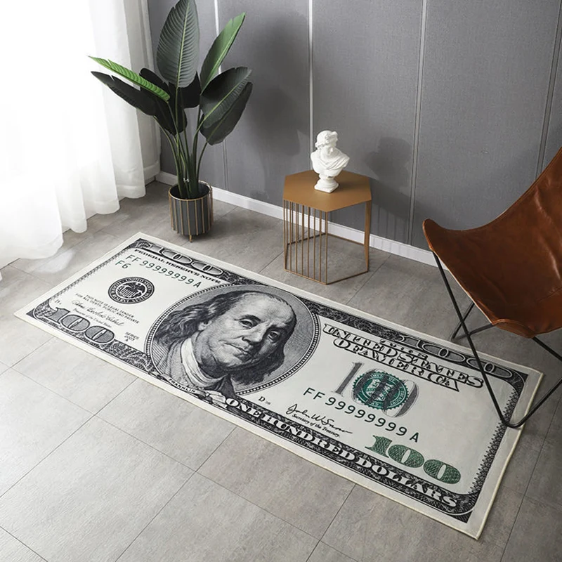 

Dollar Money Pattern Living Room Floor Rugs Hallway Entrance Doormat Bedside Mat Kitchen Absorbent Carpet Anti Slip Bathroom Mat
