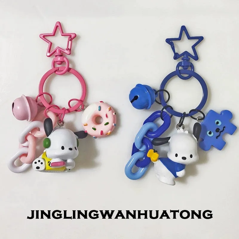

Cute cartoon Pochacco Action Figures keychain pendant couple ins pendant bag hanging jewelry girlfriends gift