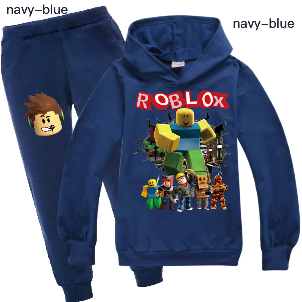

New ROBLOXings Cotton new child Tracksuit Autumn Clothing Sets Children Boys Girls Clothes Kids Hooded Tops T-shirt+Pants Suits