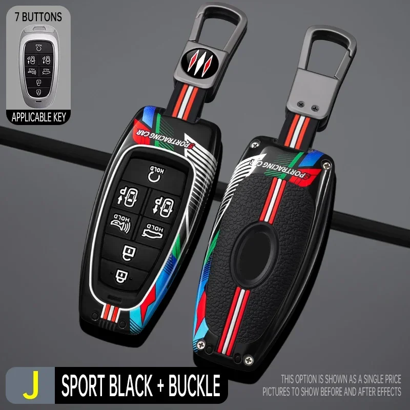 Фото Для Hyundai Sonata Sel Ev 6 Ev 8 IONIQ 5 Nexo DN8 Fe Tucson Sonata Staria NX4 Ioniq Racing Металлический силиконовый чехол для ключей от автомобиля №4