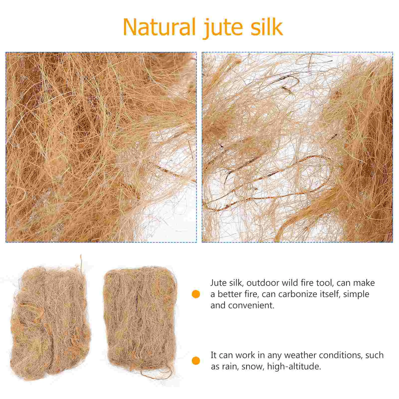 2 упаковки зажигалки из джута и шелка пожарный стартер эко-кемпфинг