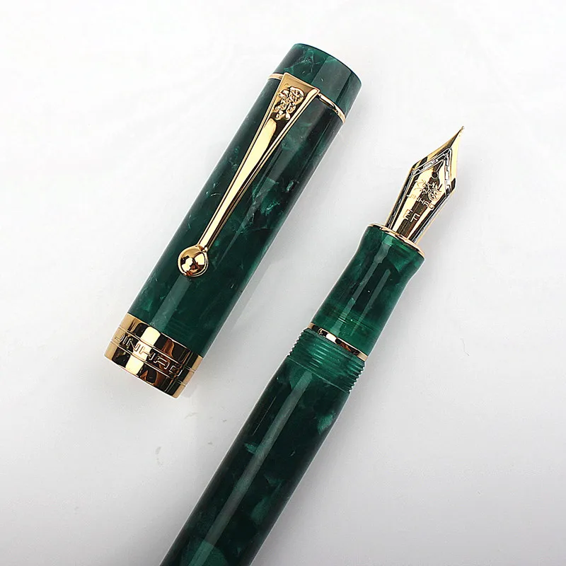 Ручка перьевая Jinhao Century 100 тонкая чернильная ручка с золотым зажимом школьная