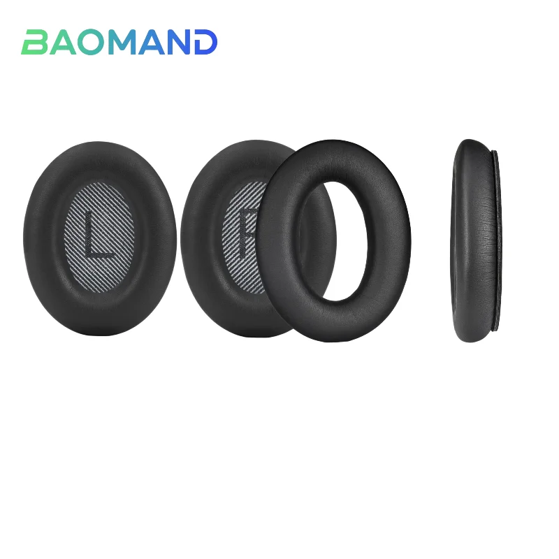 Фото Сменные высококачественные амбушюры из протеиновой кожи для наушников BOSE QC35 QC25 QC15 QC2 AE2, запасные части для ремонта наушников, чехол для амбушюр. №1
