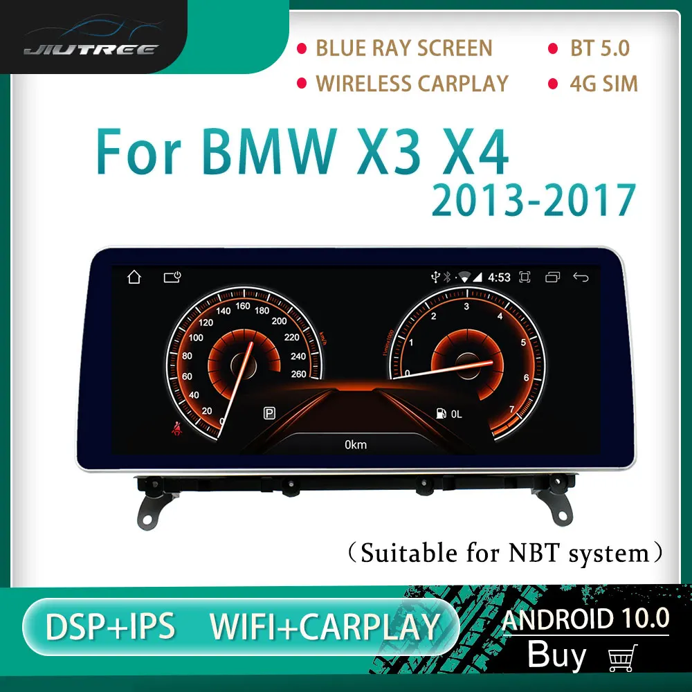 

Автомагнитола 2DIN на Android 10 для BMW X3 X4 series 2013-2017, автомобильный мультимедийный DVD-плеер, стереоприемник, GPS-навигатор, головное устройство