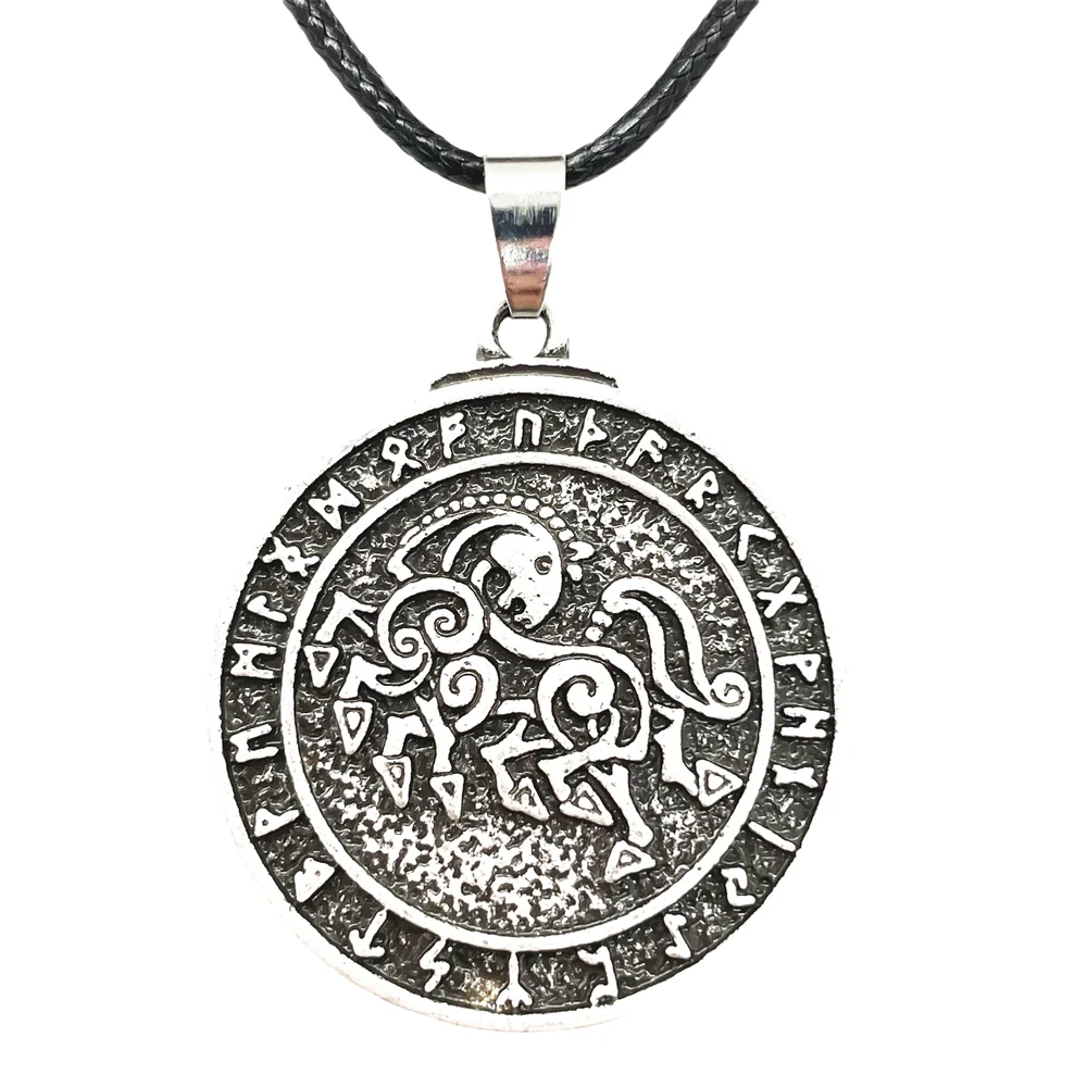 

Nostalgia Sleipnir Thor Loki Asgard Horse Norse Runes Viking Jewelry Pendant Punk Necklace God Odin Amulet Talisman For Men