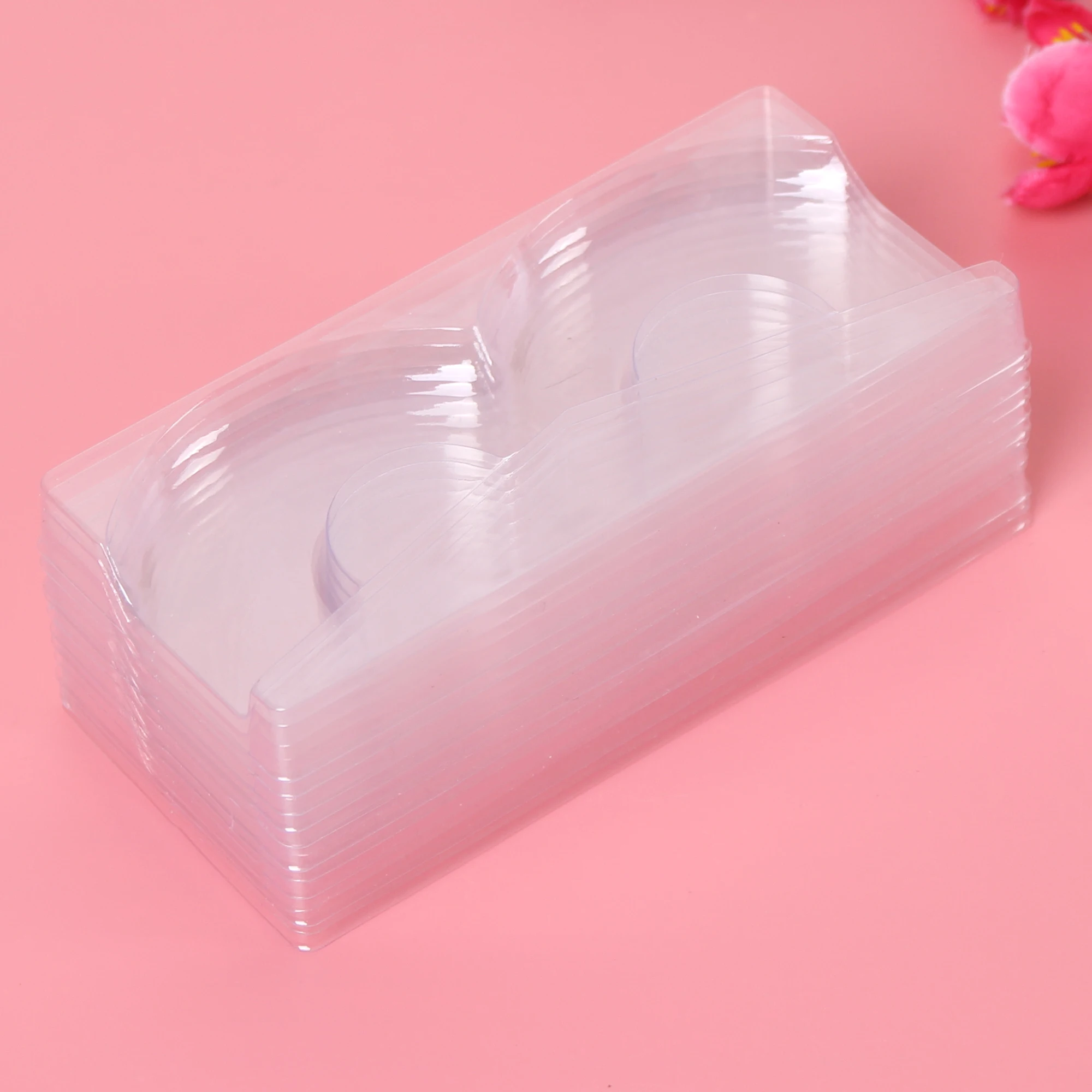 

Clear False Lash Trays Plastic Eyelashes Holder Case Square Transparent Packaging Box 10/20/50pcs Within 22mm Vendors Wholesale