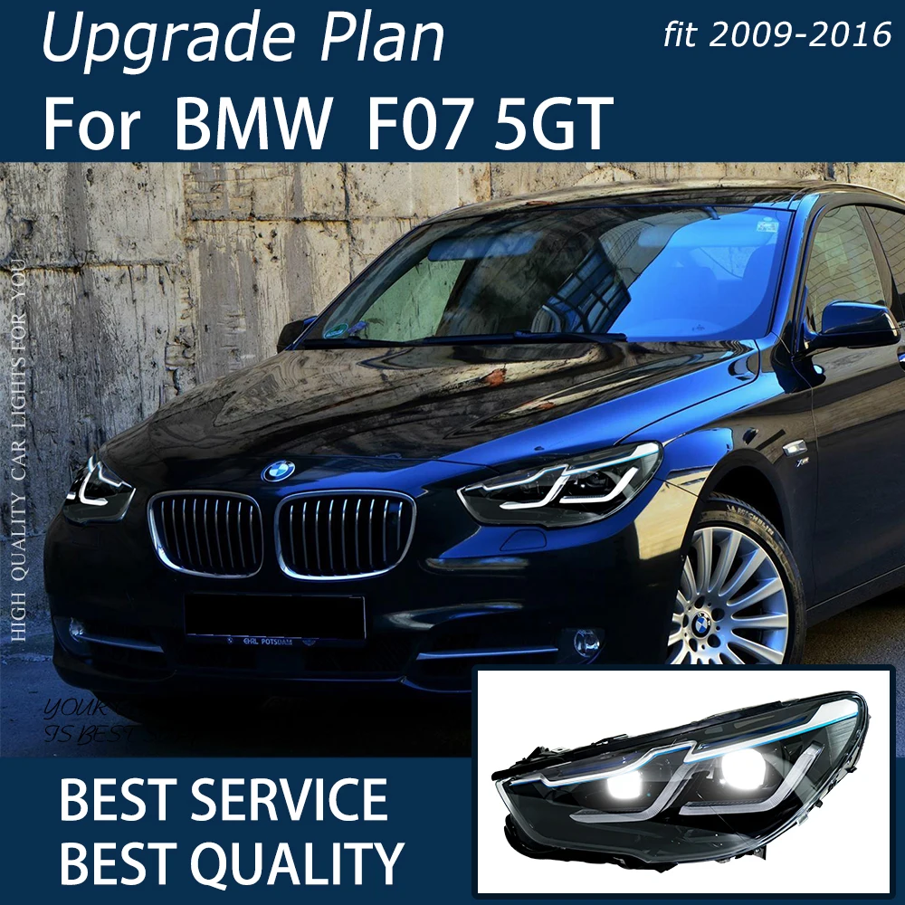 Автомобильные фары для BMW F07 5GT светодиодный, автомобильная фара в сборе, обновление, новейшее соревнование M5, динамический сигнал, передняя фара, инструмент, аксессуары