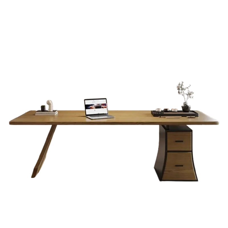 Креативный дизайнерский деревянный компьютерный стол роскошные ящики офисная