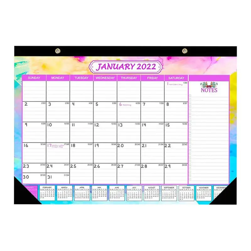 1 шт. 2022 настенный календарь для праздников в Великобритании, простой подвесной календарь для записей
