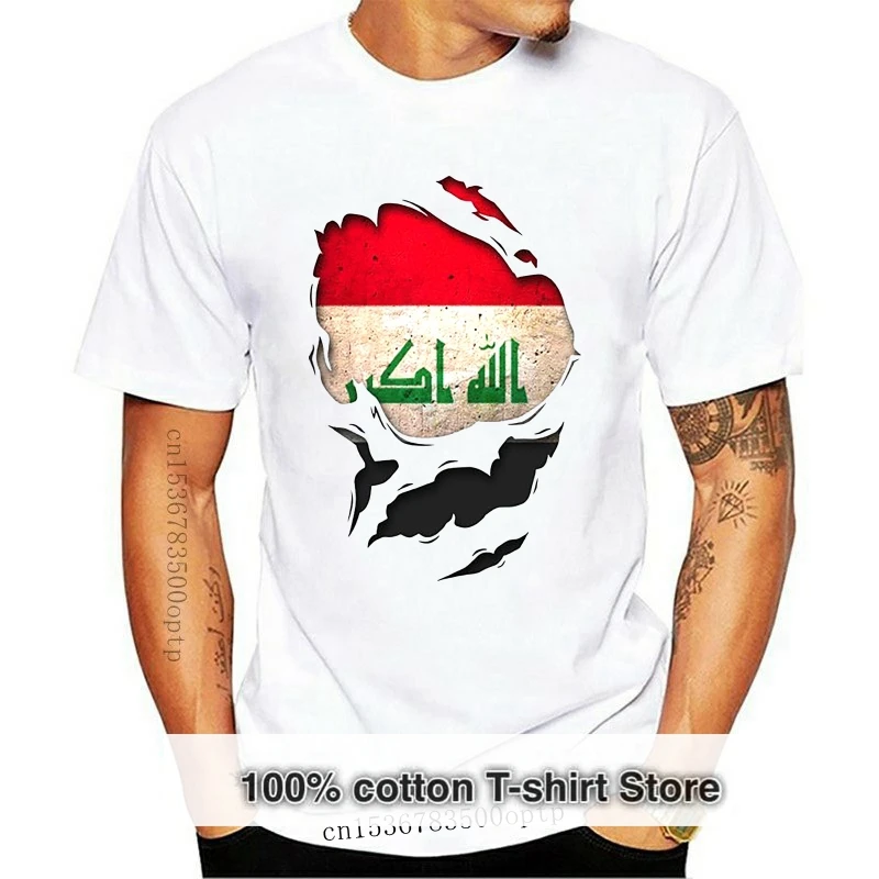 

Новинка 2019, Мужская футболка, свободная одежда, майка с изображением Ийского Ирака и потертостей, Мужская футболка, футболки с рисунком