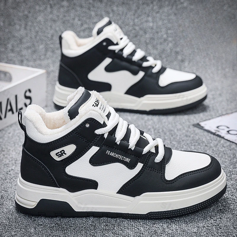 Зимние мужские ботинки нескользящие зимние кроссовки хлопковая обувь на