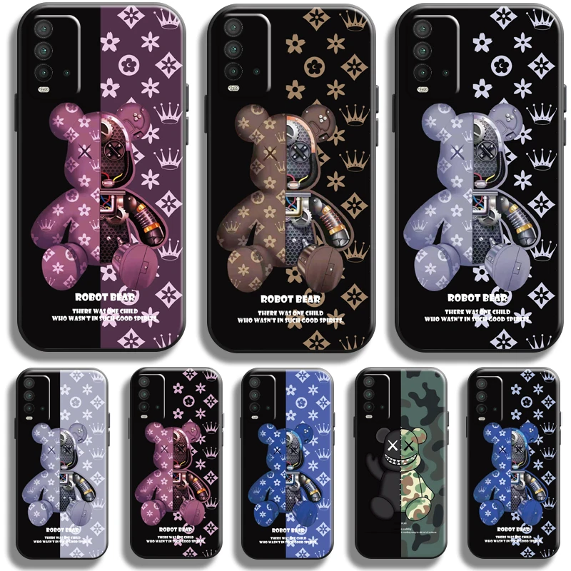 

Luxury Trend Fashion Bear Case For Xiaomi Redmi Note 10 10S 10T 9 9S 9T 8 8T Pro For Redmi 10 9 9T 9A 9C 8 8A Phone Case Coque