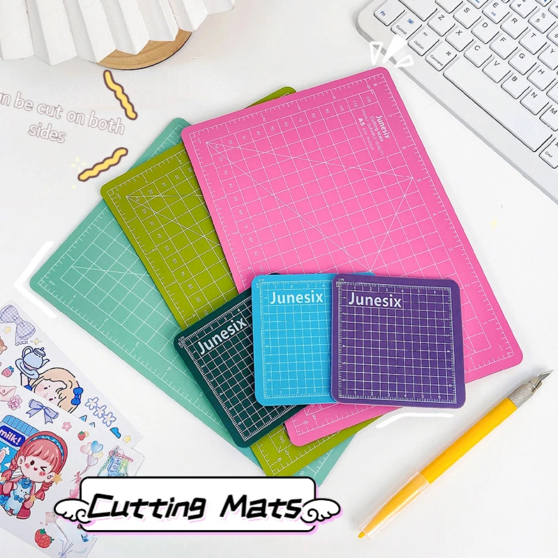 

Двухсторонний коврик для резки в клетку A5, доска, наклейка для руководства, коврик для резки, учебный инструмент «сделай сам», верстак для творчества, Жесткий коврик для гравировки