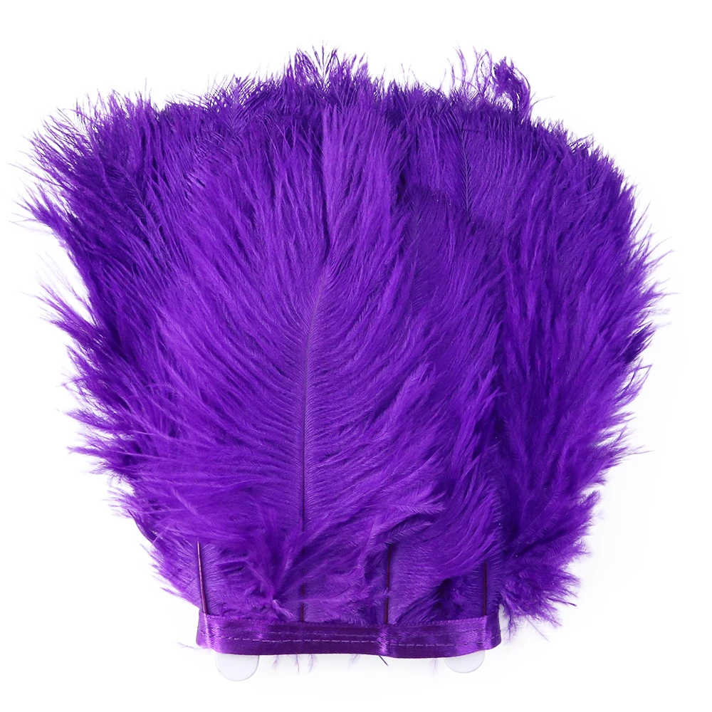

1Meter Whole Ostrich Feathers Trim Ribbon 10-15cm Dark Purple Feather Fringe for Sewing Wedding Dress Diy Party Decoration Plume