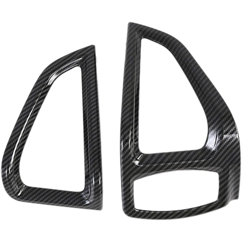 For Ford Transit 2017+ Car Carbon Fiber Dashboard AC Air Conditioner Outlet Vent Cover Trim Tourneo Custom 2016+