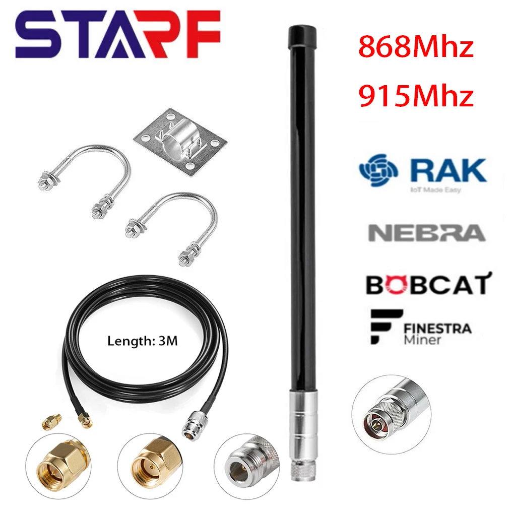 

STARF Antenna 4 Dbi Rated Gain 868Mhz Helium Hotspot Miner 9 DBi Antenna &10FT Cable For RAK Nebra Bobcat Signal Accessories