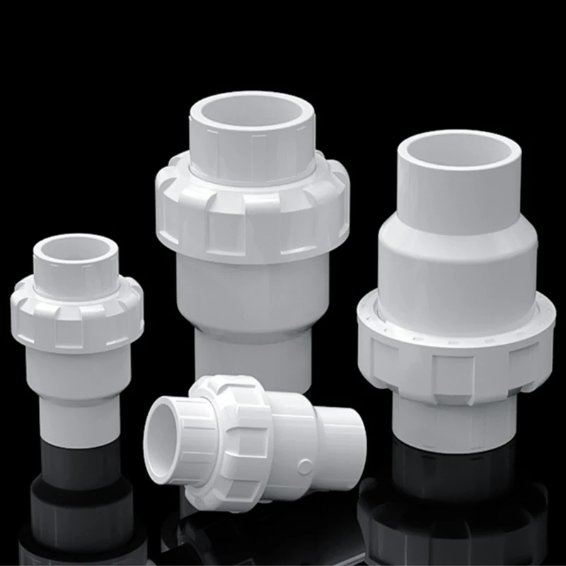 

20~110mm PVC Ball Check Valve Sewer Pipe Drain One Way Return Flap Valve General Garden Watering Irrigation Water Pipe Connector