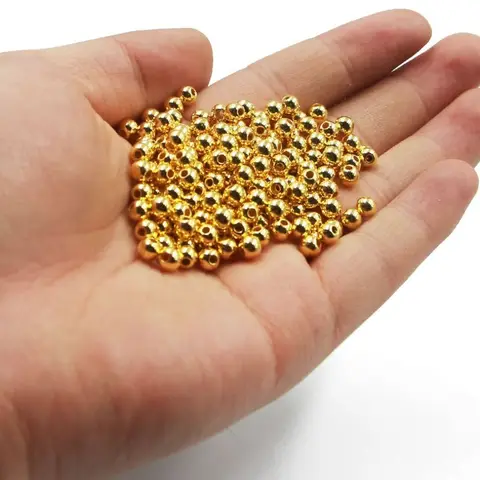 100 шт. 3,0 мм/4,0 мм/5,0 мм золотые, серебряные пластиковые бусины, бусины для завязывания мушек, красивый дизайн, материал для завязывания мушек, аксессуары для рыбалки, инструменты