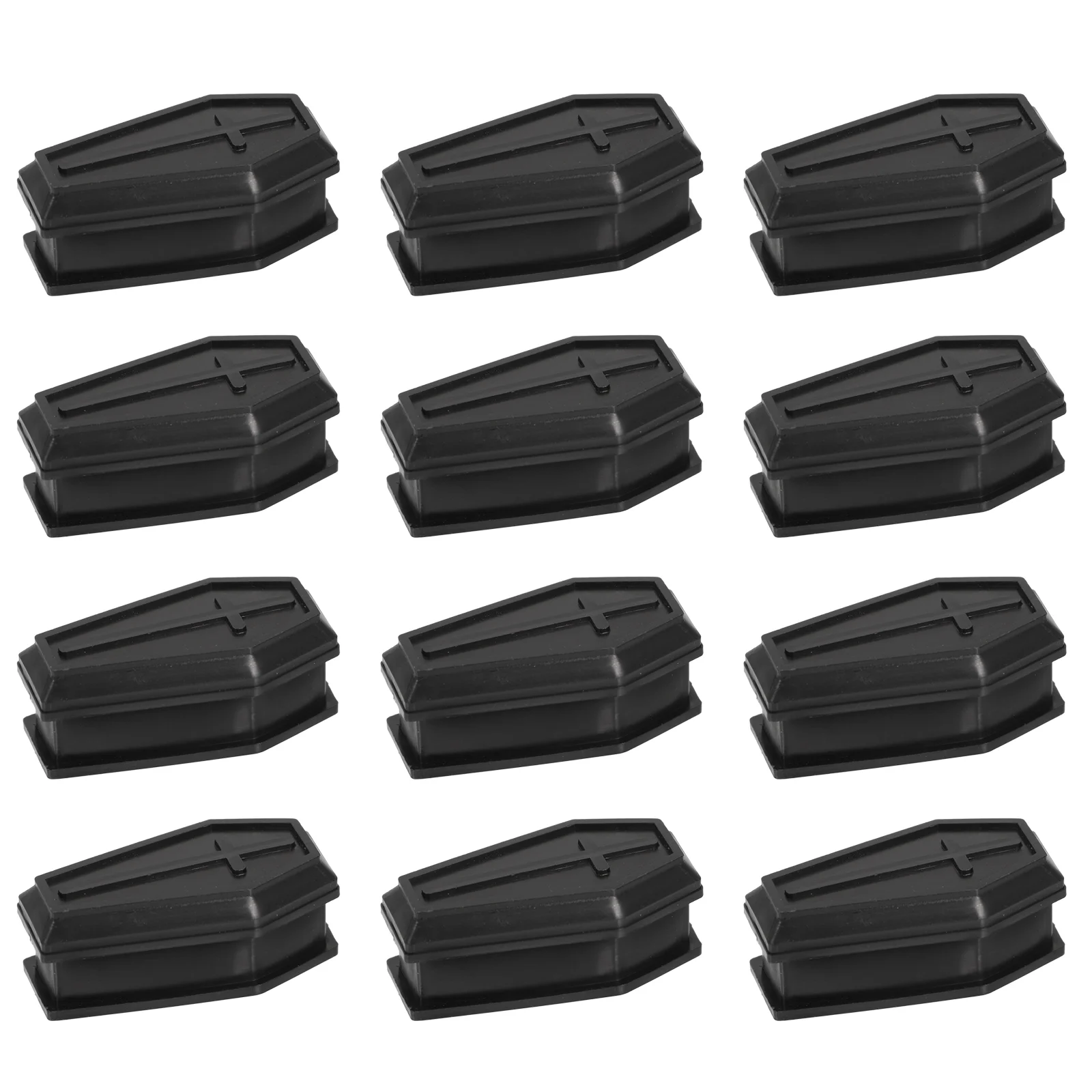 

12 Pcs Fortune Small Coffin Halloween Decor Decoration Party Ornament Decorations Tray Pp Box