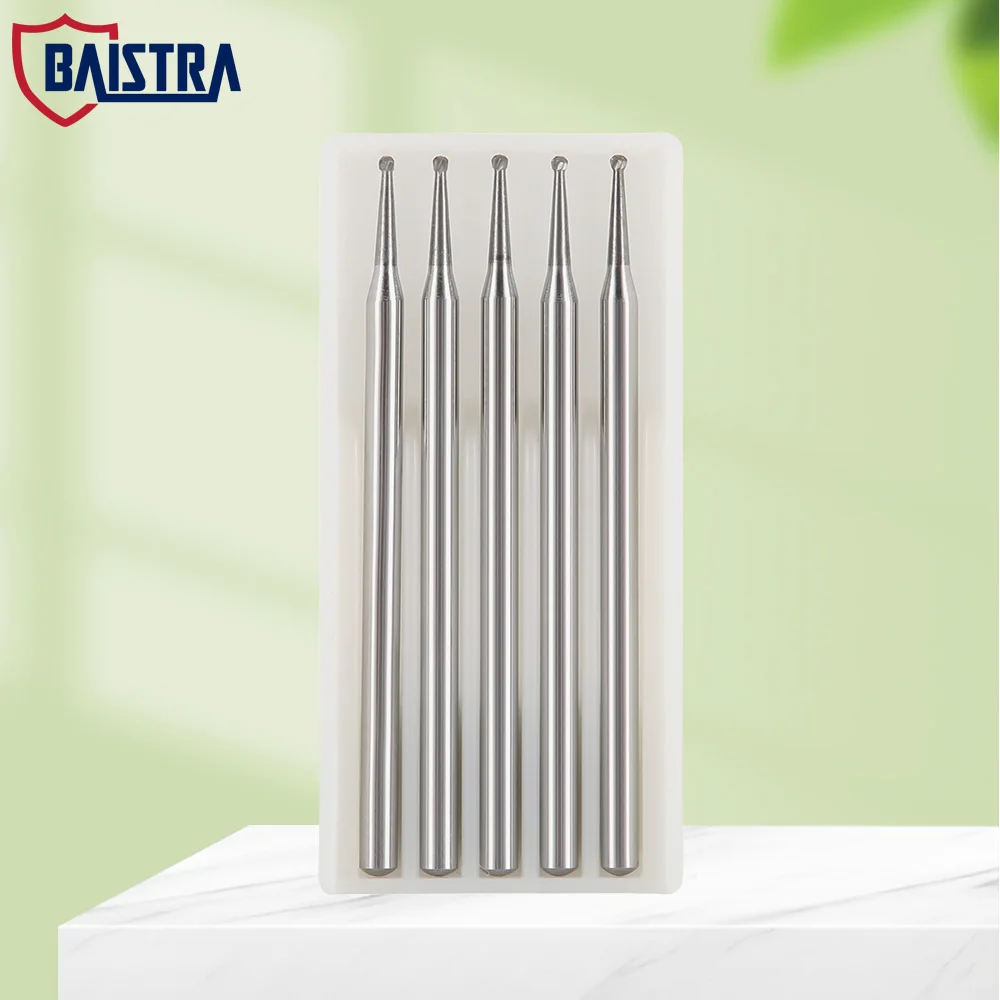 

BAISTRA Dental Carbide Burs Round Shape Head HP Type for Straight Handpiece or Micro Motor Handpiece
