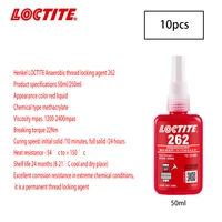 loctai 262 50ml 10pcs thread locking sealant is high temperature iesistant suitable for all kinds of metal threads