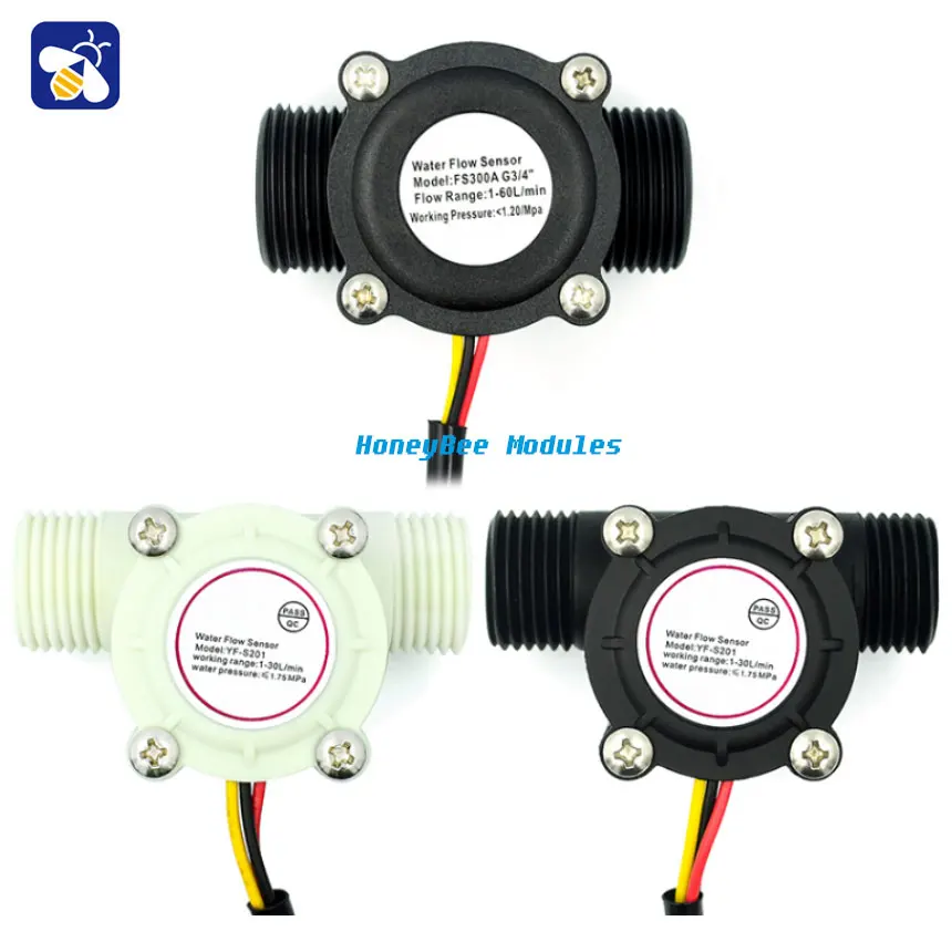 

YF-S201 water flow sensor 4/6 point G1/2/3/4 interface FS300A water dispenser hall flow meter